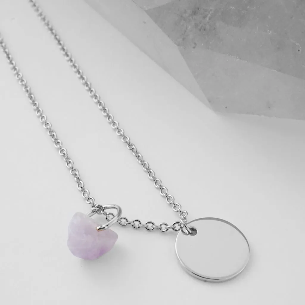 Karma Crystal   Disc Necklace