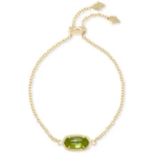 Kendra Scott Elaina Bracelet in Gold with Peridot Illusion