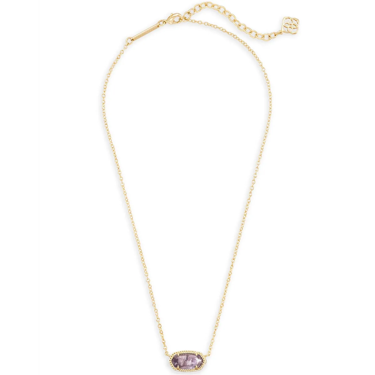 Kendra Scott Elisa Necklace in Gold with Purple Amethyst