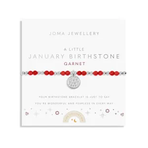 Kids A Little January Birthstone Silver Plated Bracelet C782