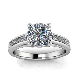 Lab Grown Diamond or Moissanite Engagement Ring  - Boris