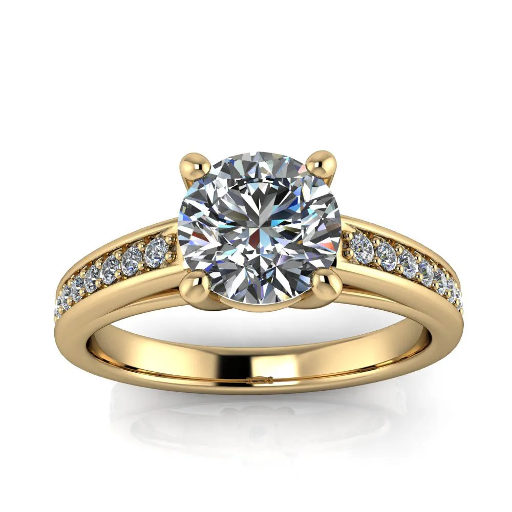 Lab Grown Diamond or Moissanite Engagement Ring  - Boris