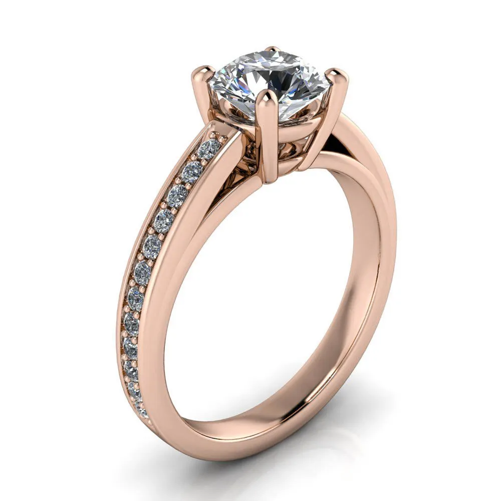 Lab Grown Diamond or Moissanite Engagement Ring  - Boris