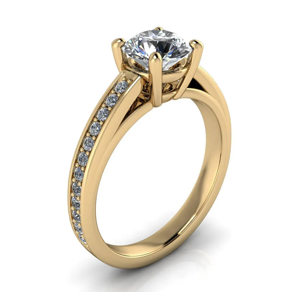 Lab Grown Diamond or Moissanite Engagement Ring  - Boris