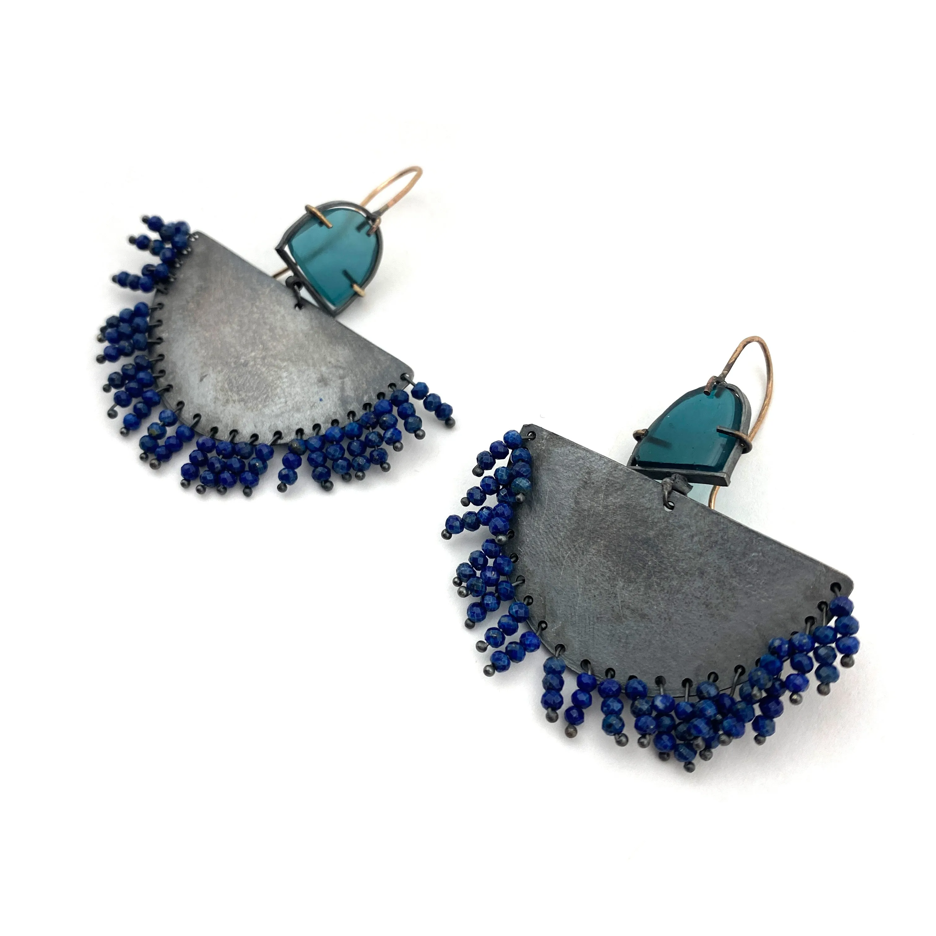 Lapis Fringe Earrings