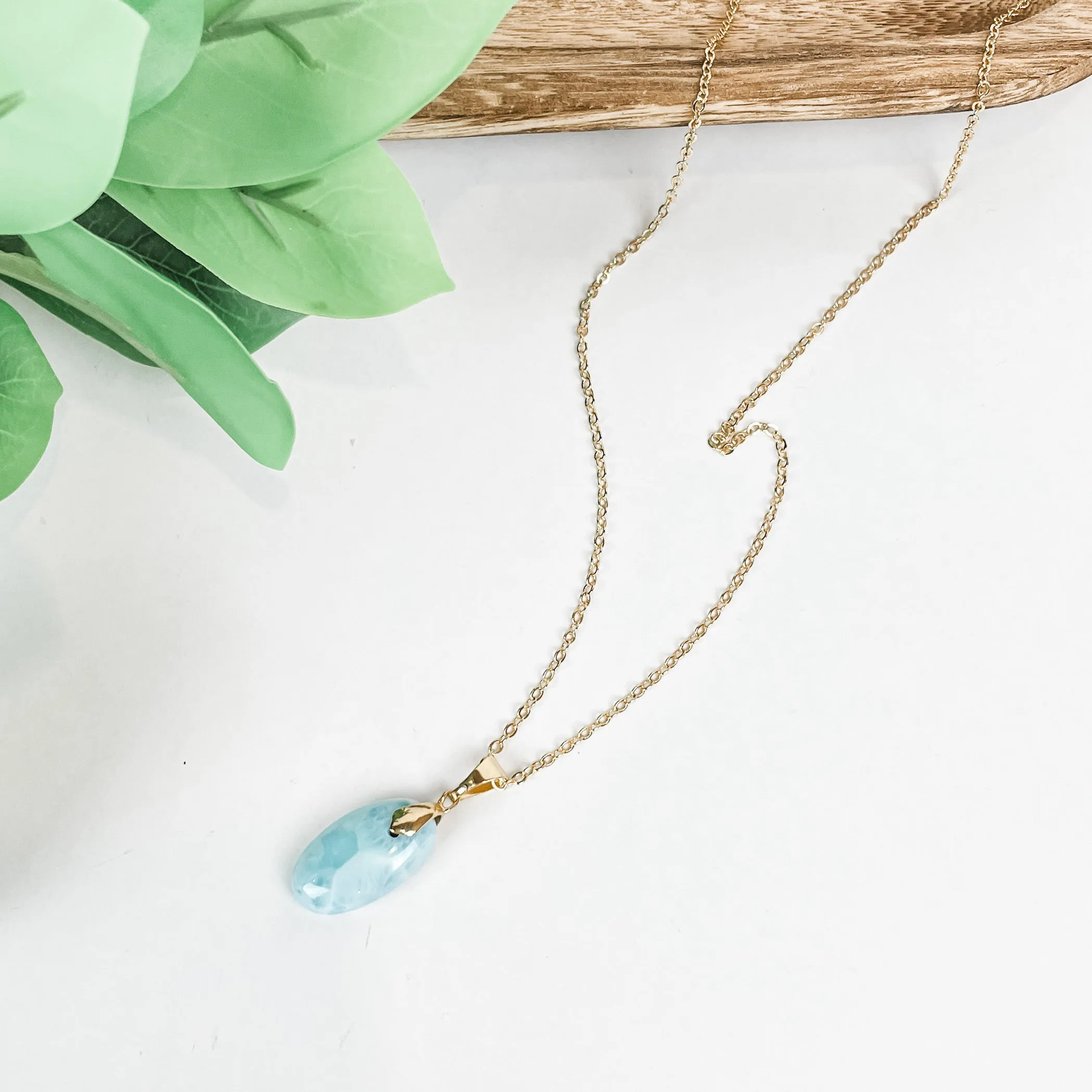 Larimar Pendant Necklace