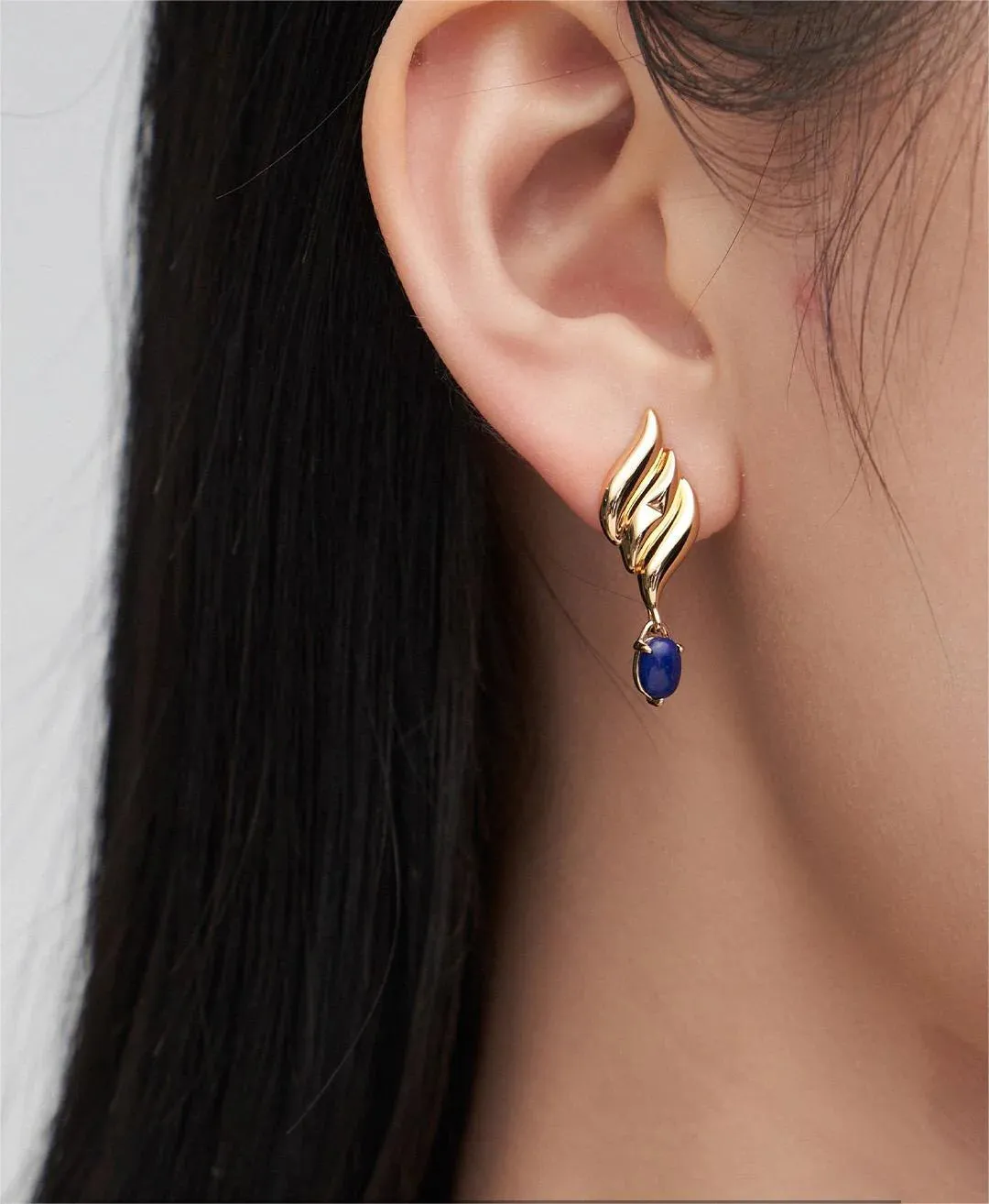 Lazuria - Natural Lapis Lazuli Asymmetrical Earrings