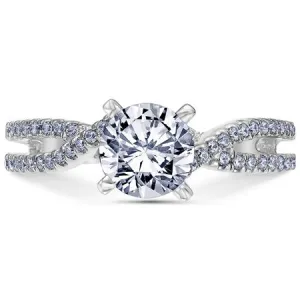 Luminaire Round Twist Engagement Ring