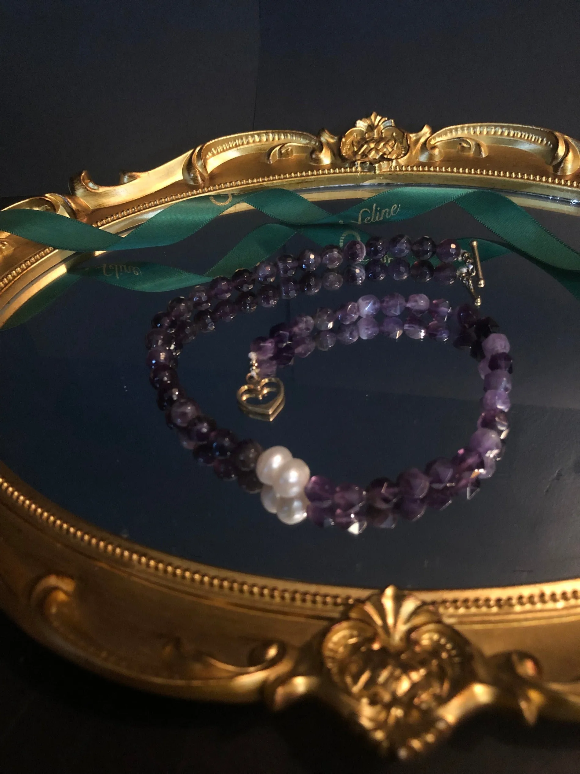 Luna Amethyst   Pearl Chocker