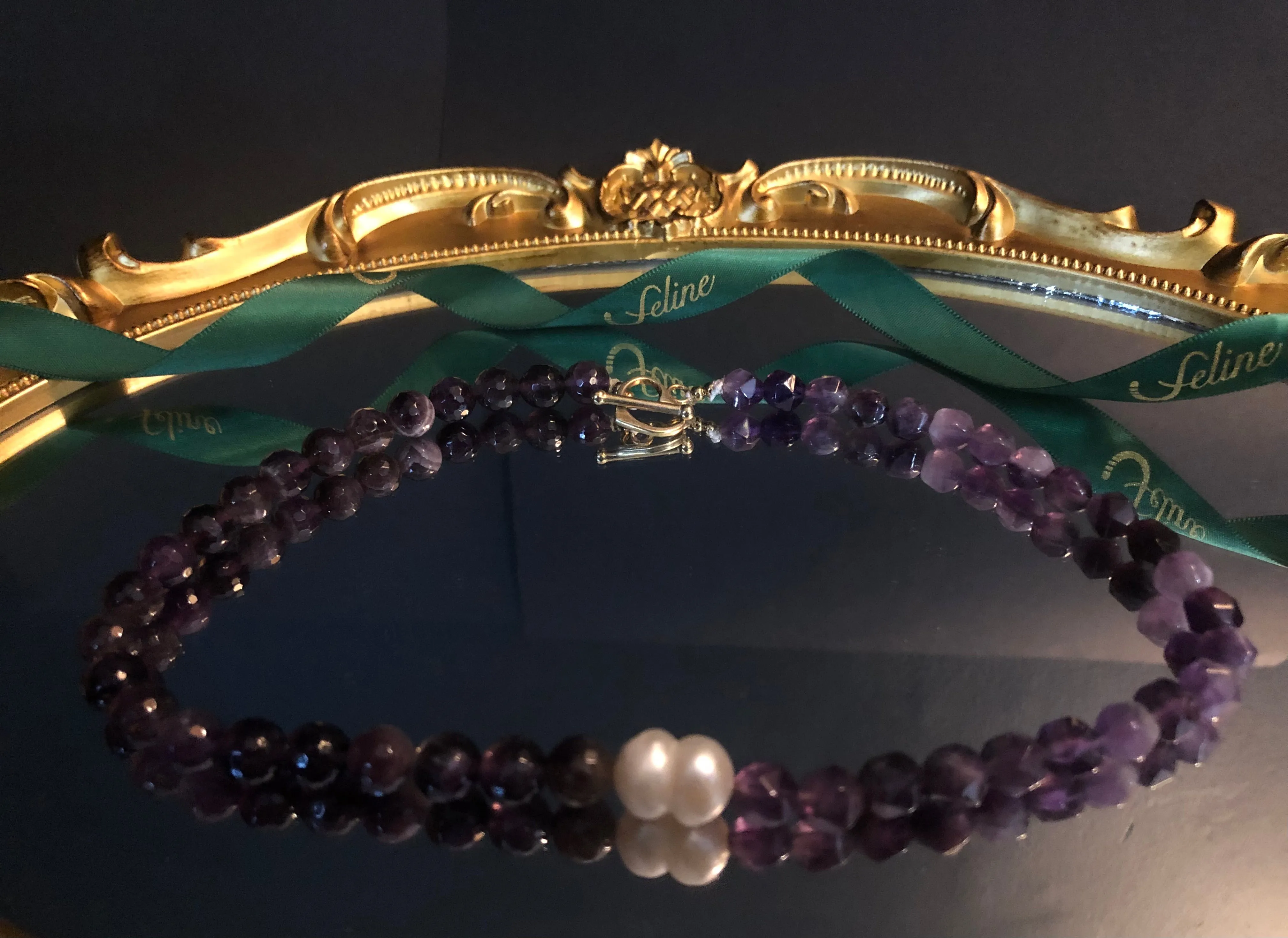 Luna Amethyst   Pearl Chocker