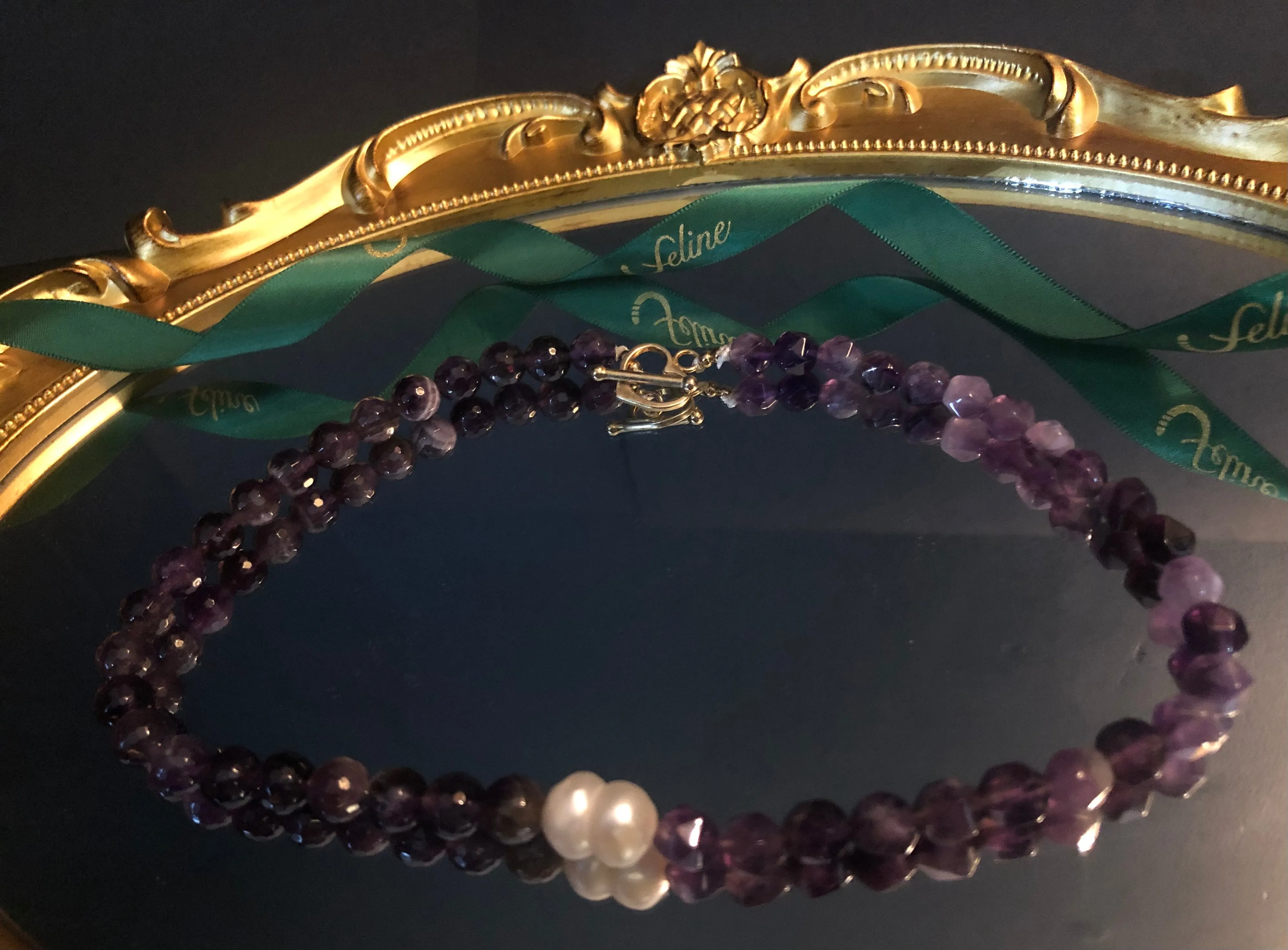 Luna Amethyst   Pearl Chocker