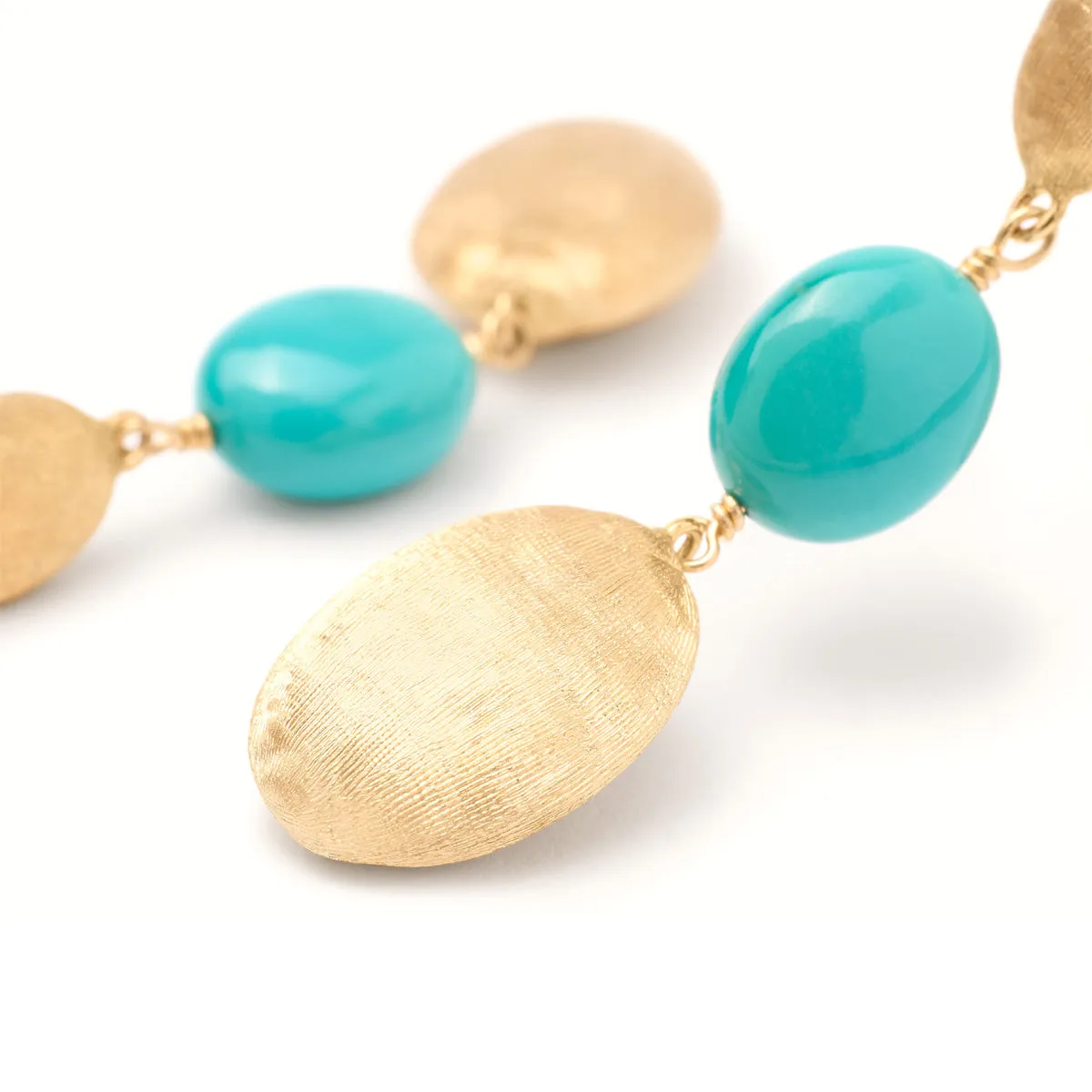 Marco Bicego Siviglia Drop Earrings with Turquoise