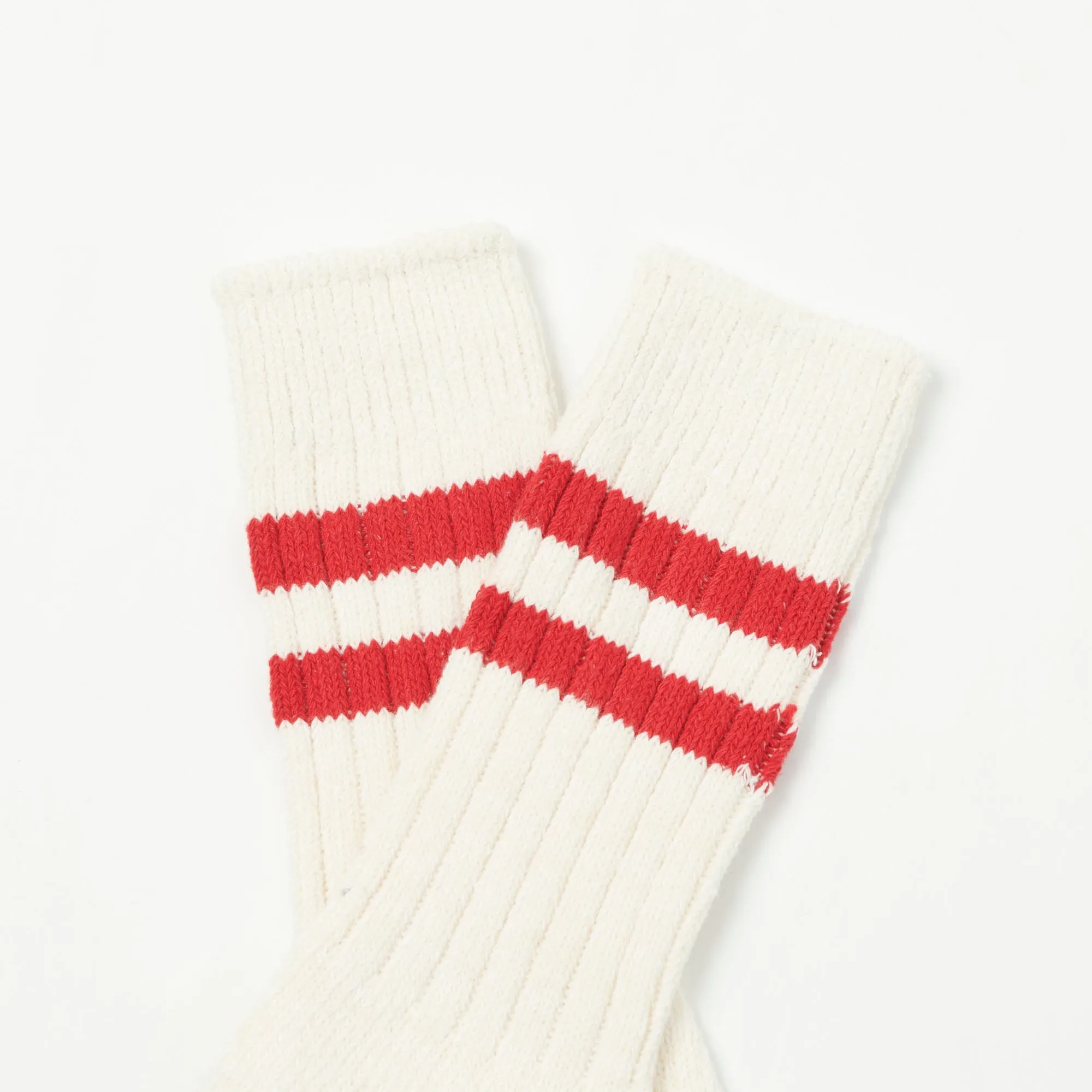 Merz b. Schwanen GS05 Stripe Socks - Nature/Red