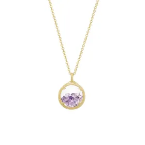 Mini Vermeil Amethyst Shaker Necklace