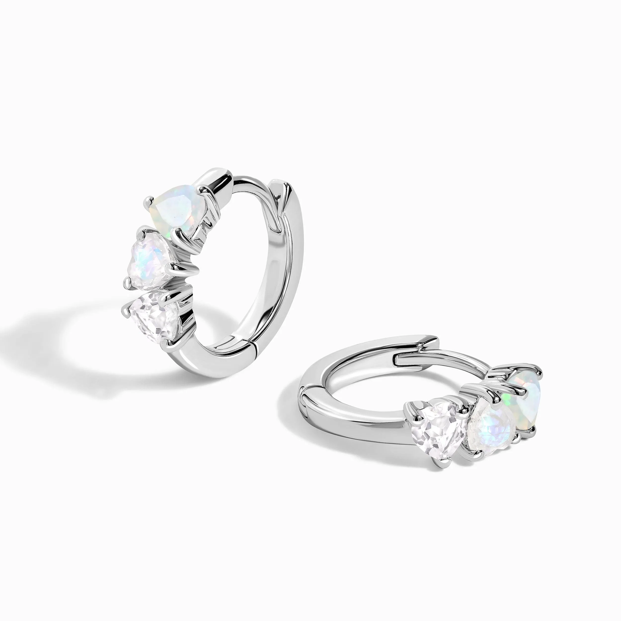 Moonstone Opal Hoops - Crush On You