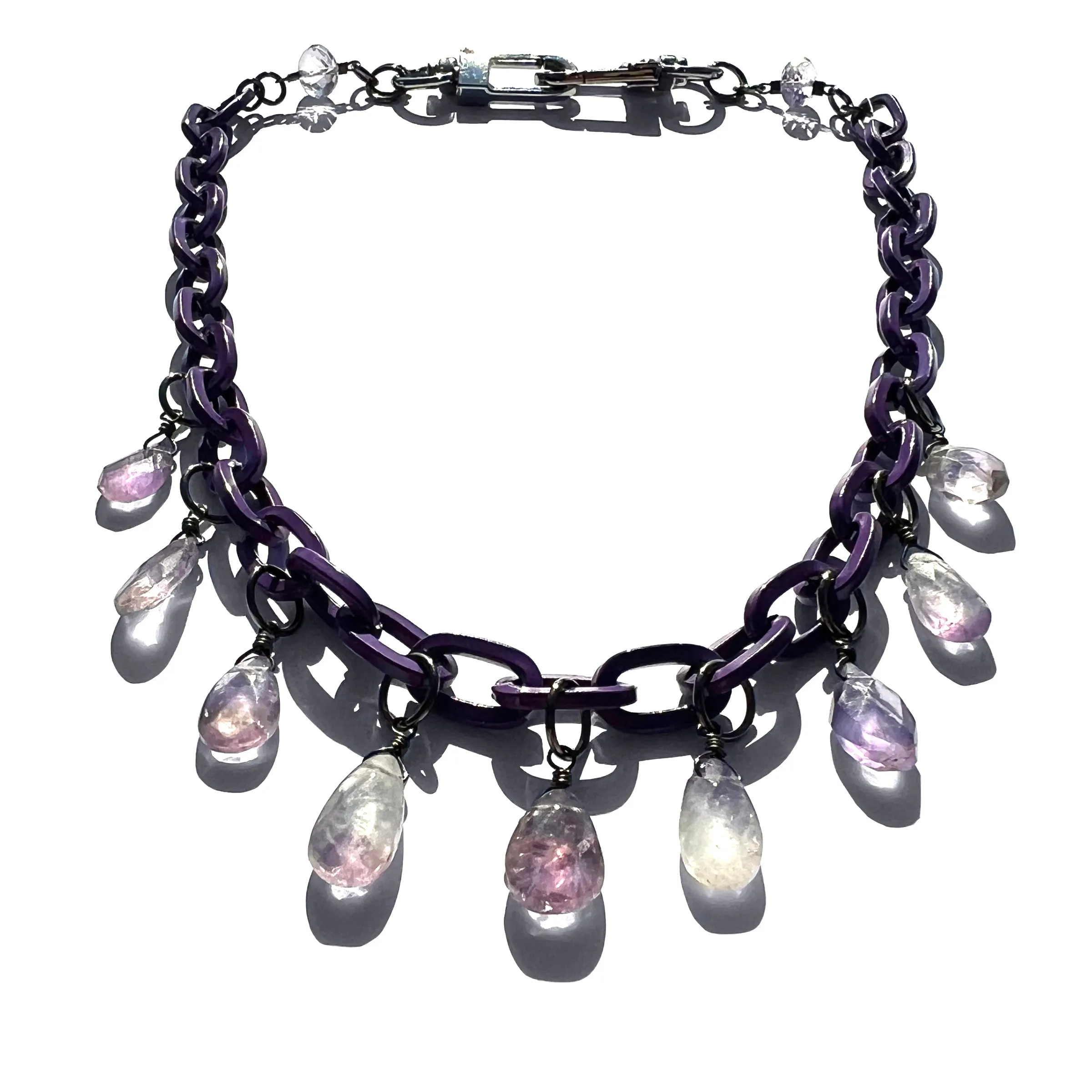 MPR x THE IMAGINARIUM: Amethyst Dripping Teardrop Briolette Chain Necklace