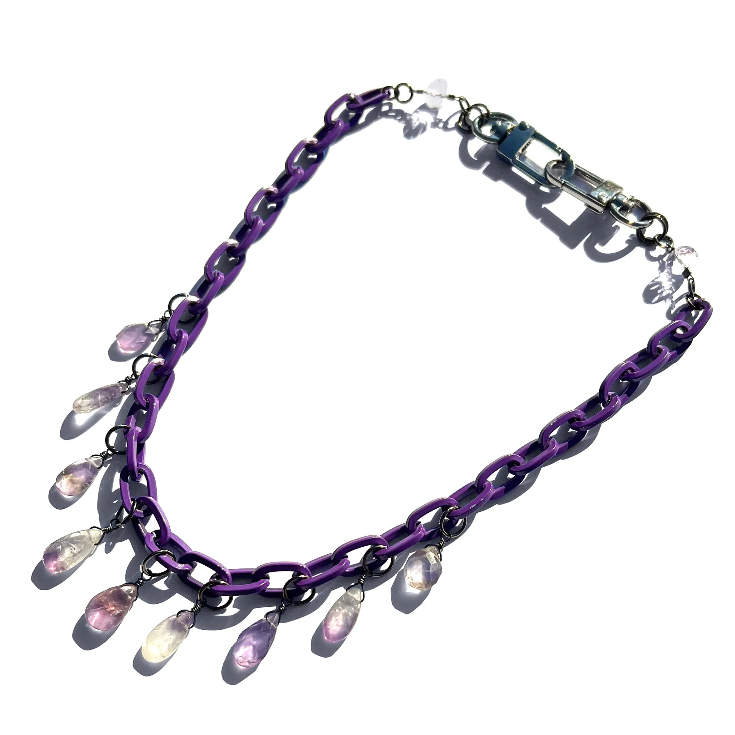 MPR x THE IMAGINARIUM: Amethyst Dripping Teardrop Briolette Chain Necklace