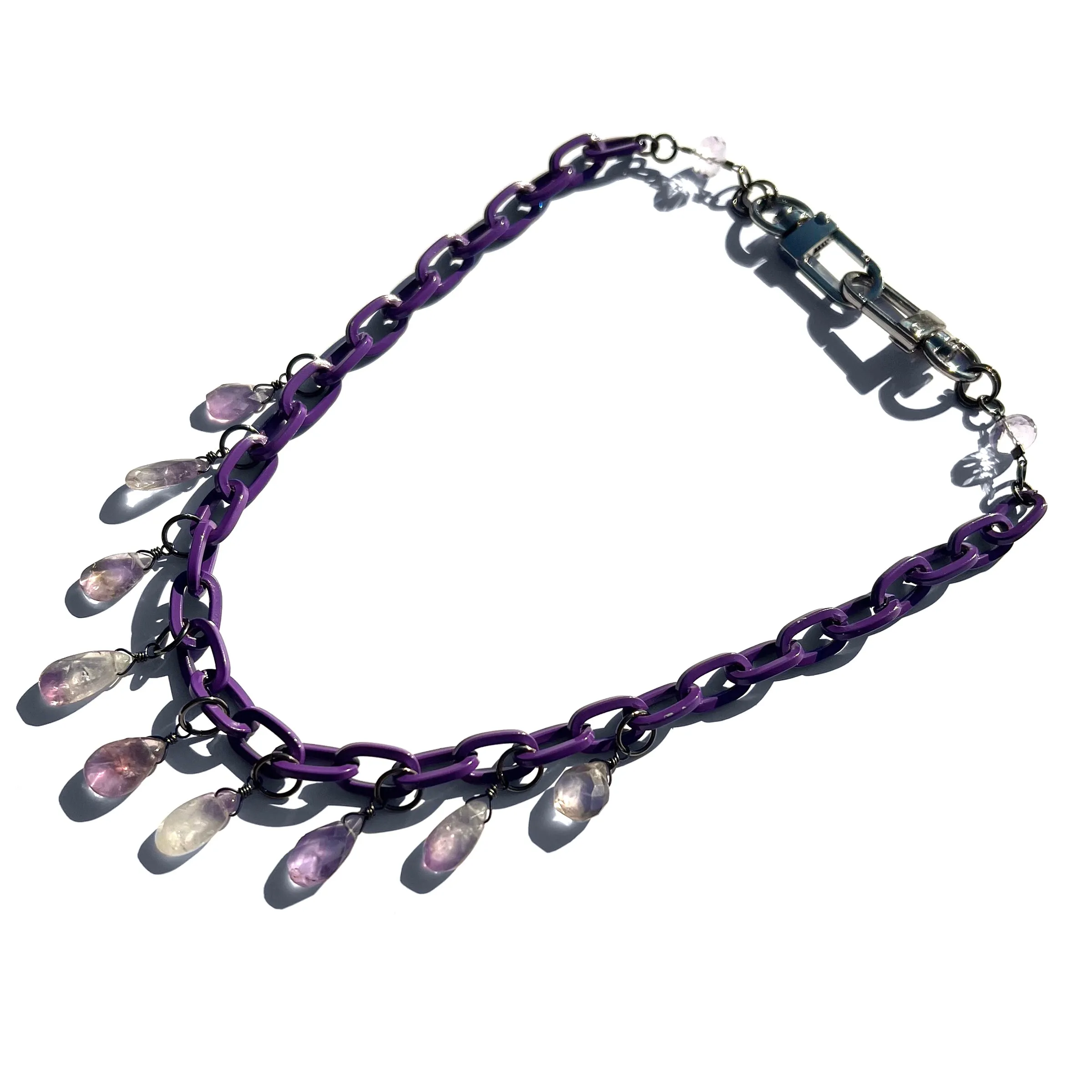 MPR x THE IMAGINARIUM: Amethyst Dripping Teardrop Briolette Chain Necklace