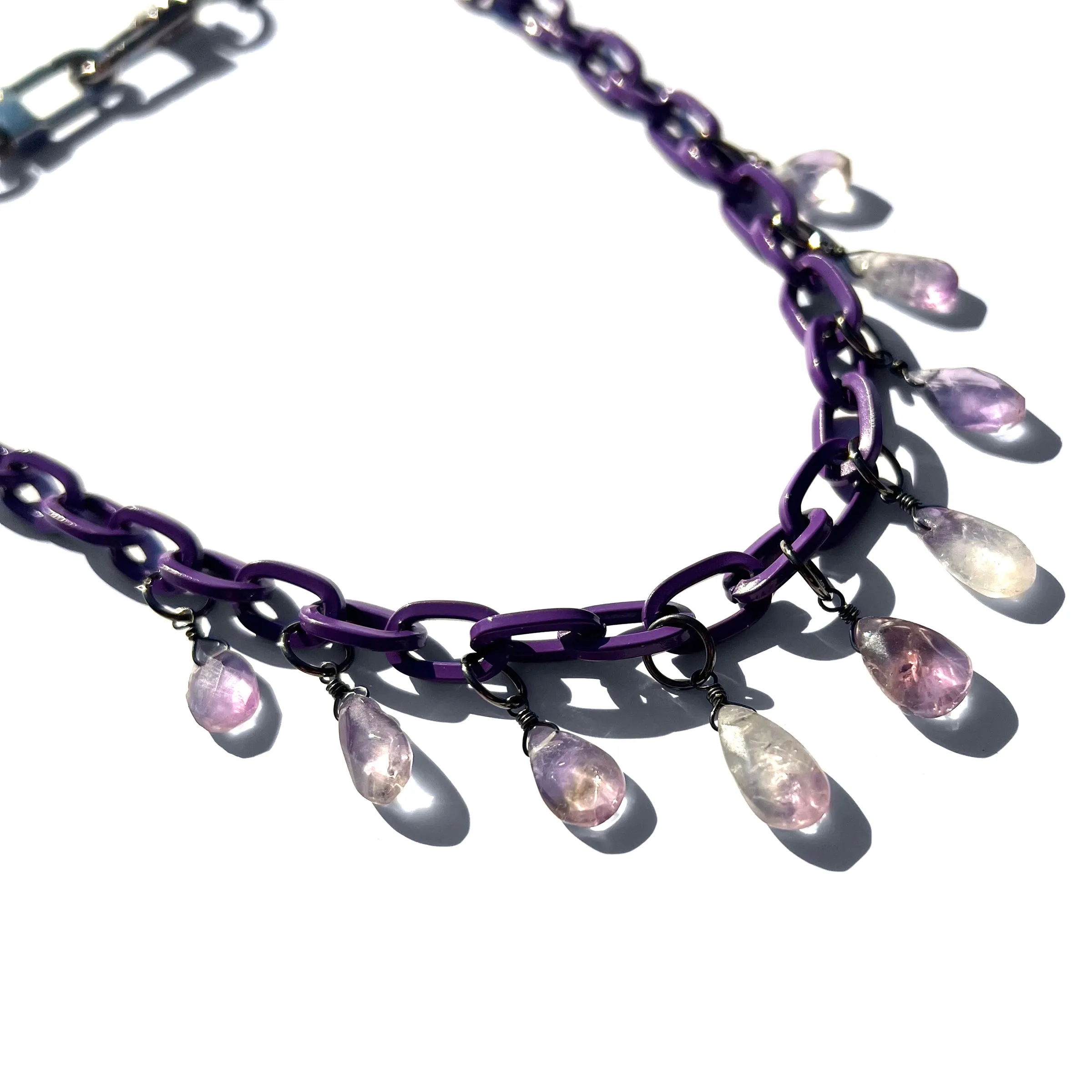 MPR x THE IMAGINARIUM: Amethyst Dripping Teardrop Briolette Chain Necklace