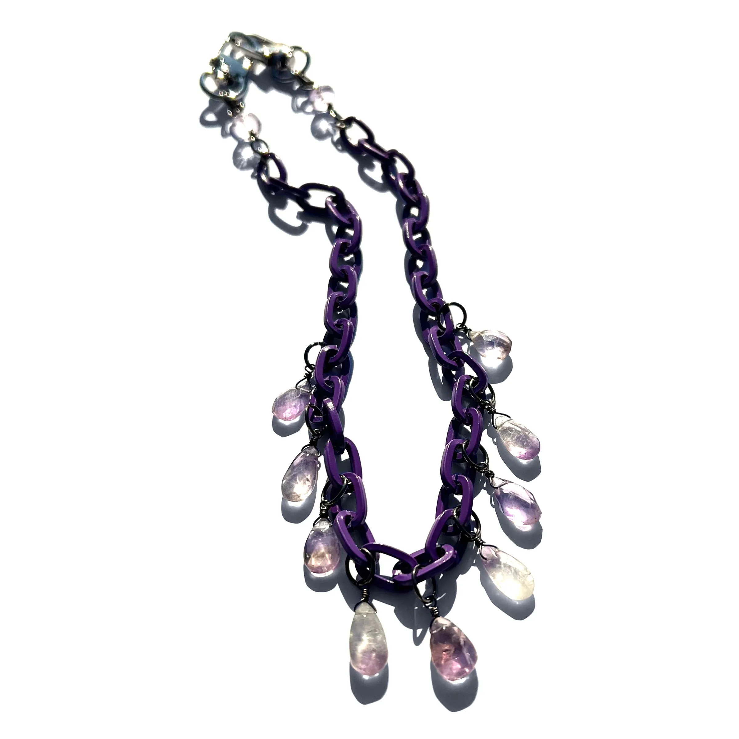 MPR x THE IMAGINARIUM: Amethyst Dripping Teardrop Briolette Chain Necklace