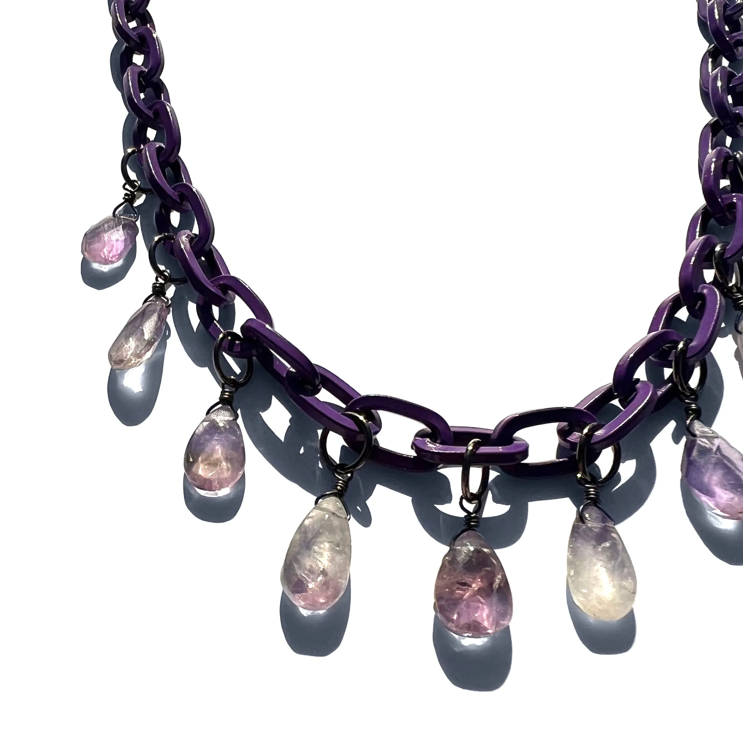 MPR x THE IMAGINARIUM: Amethyst Dripping Teardrop Briolette Chain Necklace