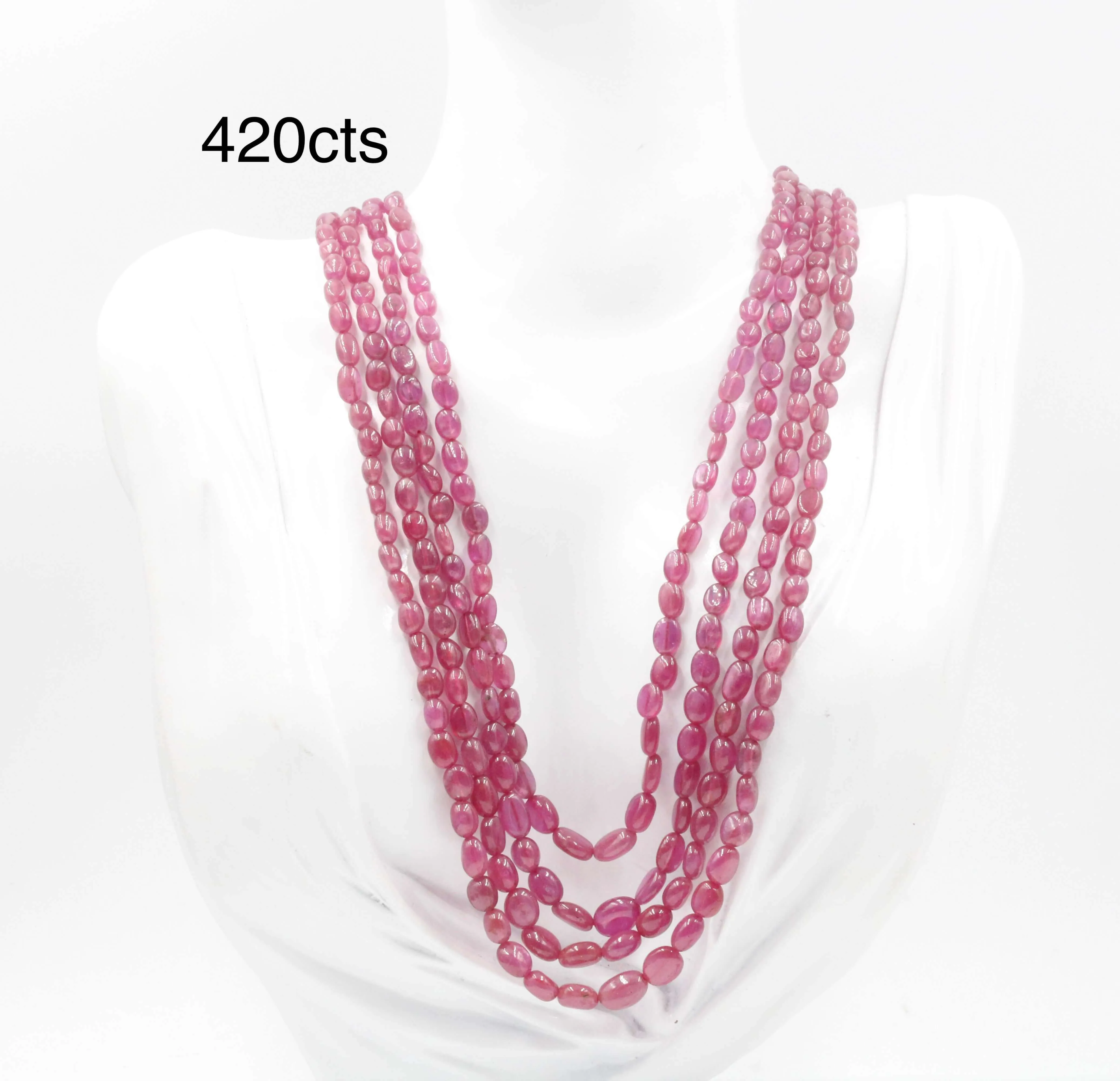 Natural Pink Sapphire Necklace Pink Sapphire Beaded Gemstone Necklace Beaded Sapphire Gemstone Necklace Indian Necklace Sarafa SKU: 6142988