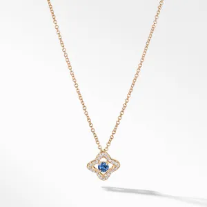 Necklace with Blue Sapphire and Diamonds in 18K Gold