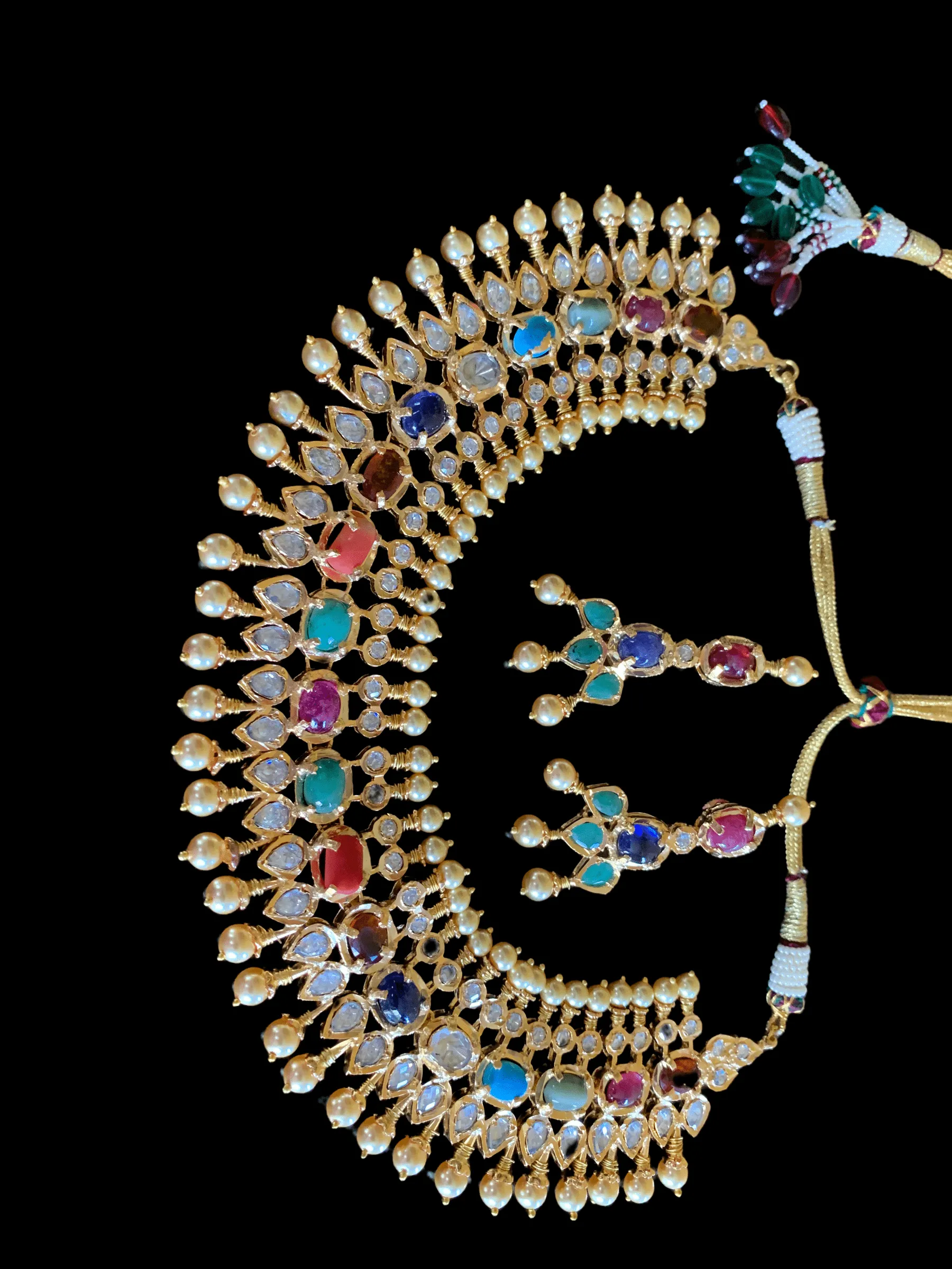 NS21 Aleezay necklace with natural stones ( SHIPS IN 4 WEEKS  )