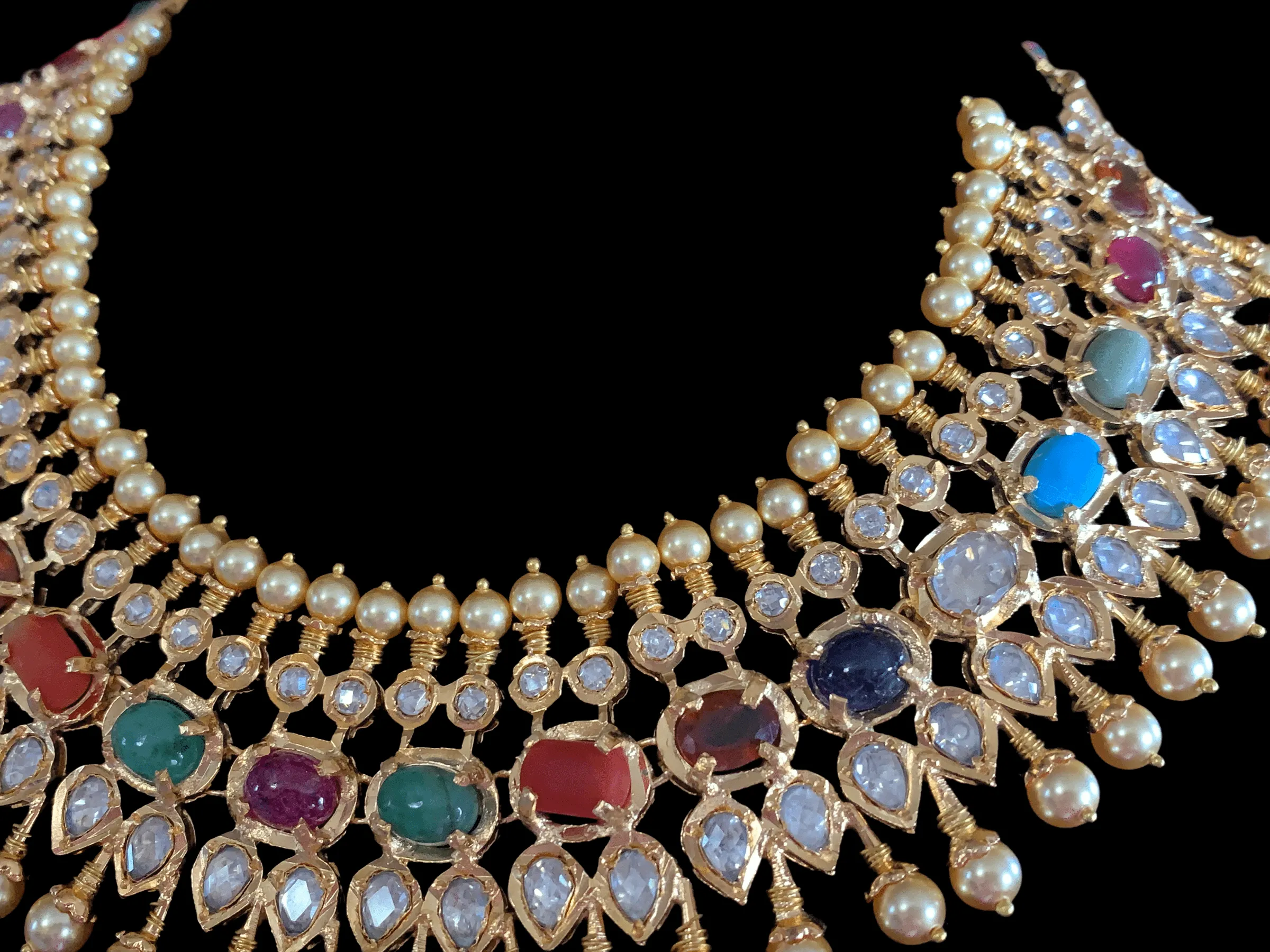 NS21 Aleezay necklace with natural stones ( SHIPS IN 4 WEEKS  )