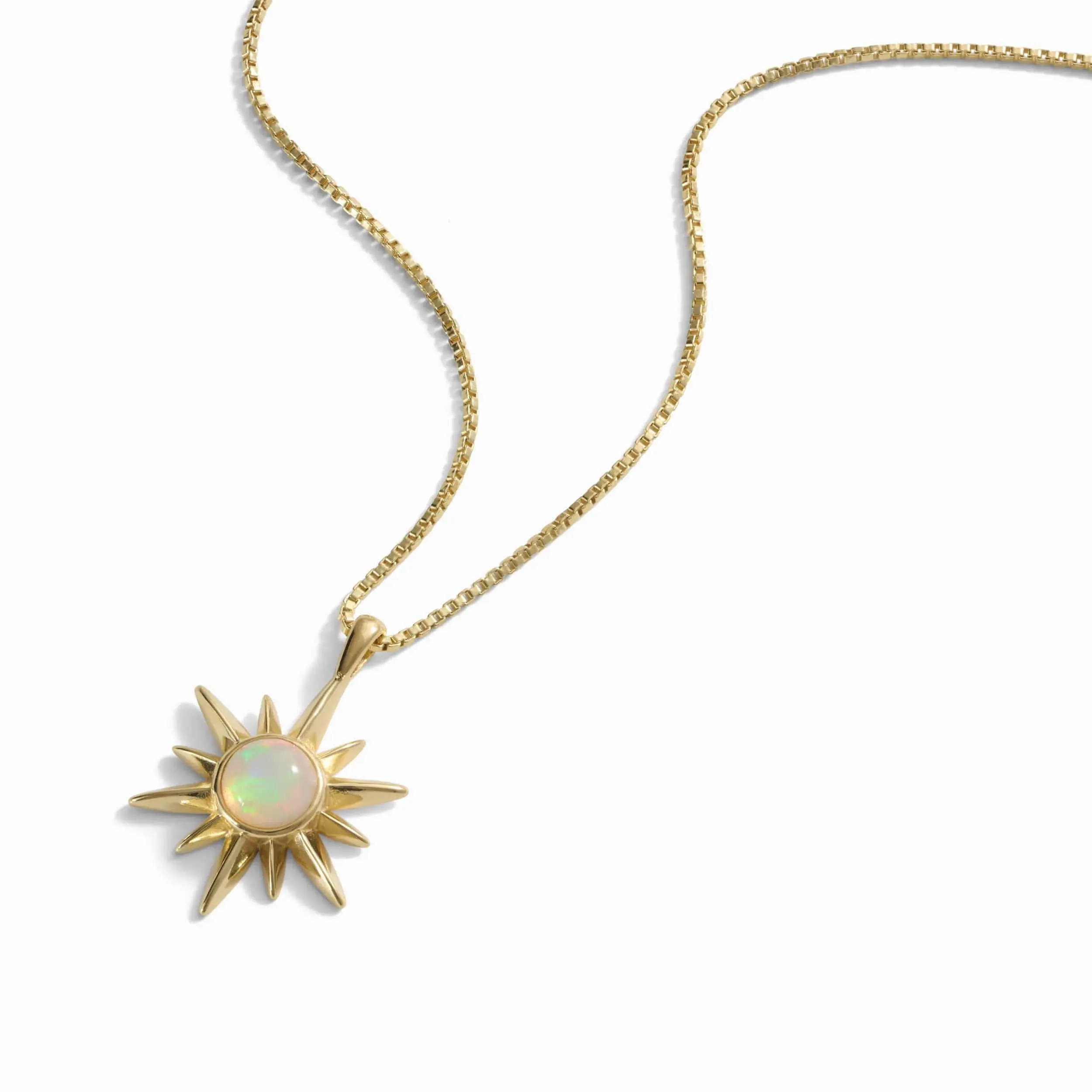 Opal Sun Necklace