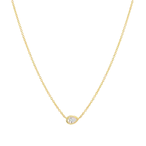 Pear Diamond Solitaire Necklace