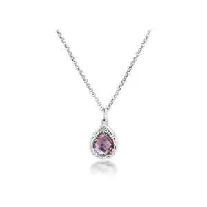 Pear-Shaped Lavender Amethyst Necklace