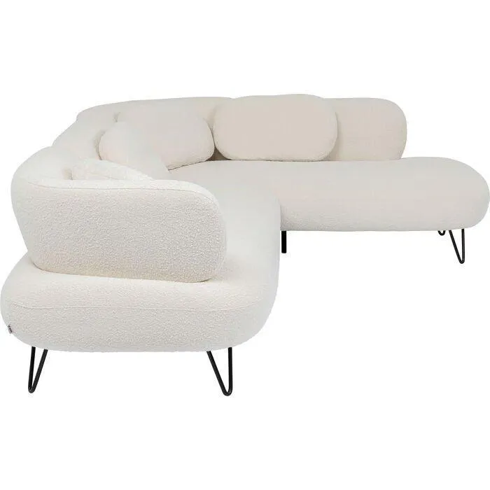 Peppo White Boucle Corner Sofa