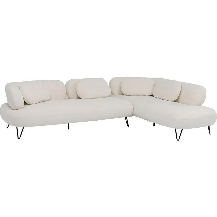 Peppo White Boucle Corner Sofa