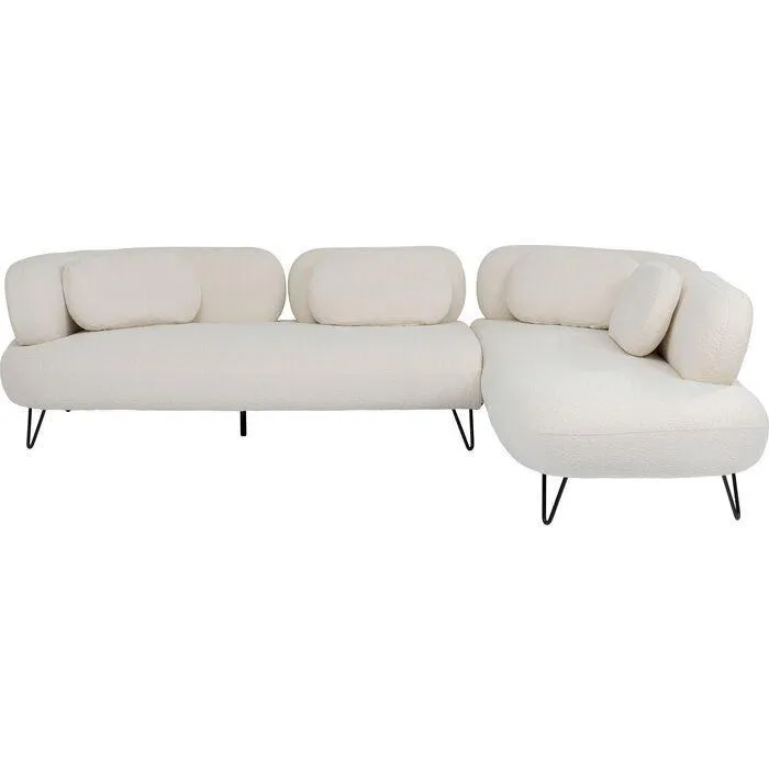 Peppo White Boucle Corner Sofa