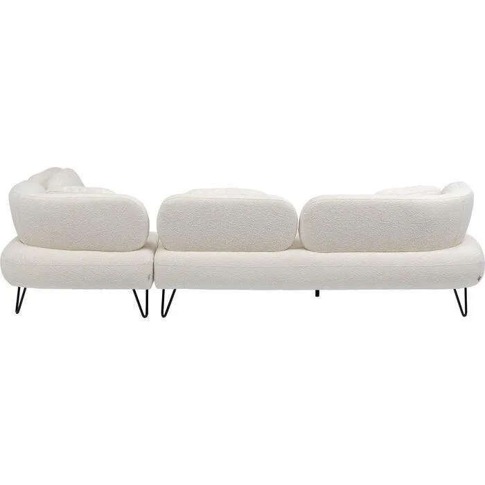 Peppo White Boucle Corner Sofa