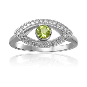 Peridot Evil Eye Ring