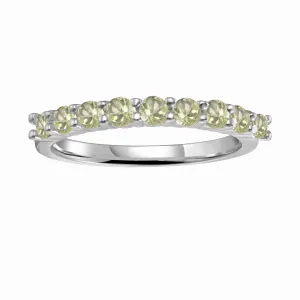 Peridot Half Eternity Ring