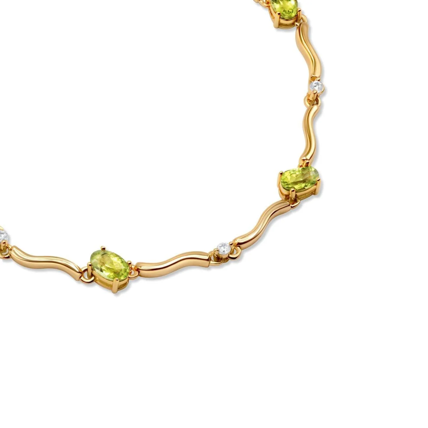 Peridot Rain Drop Tennis Bracelet