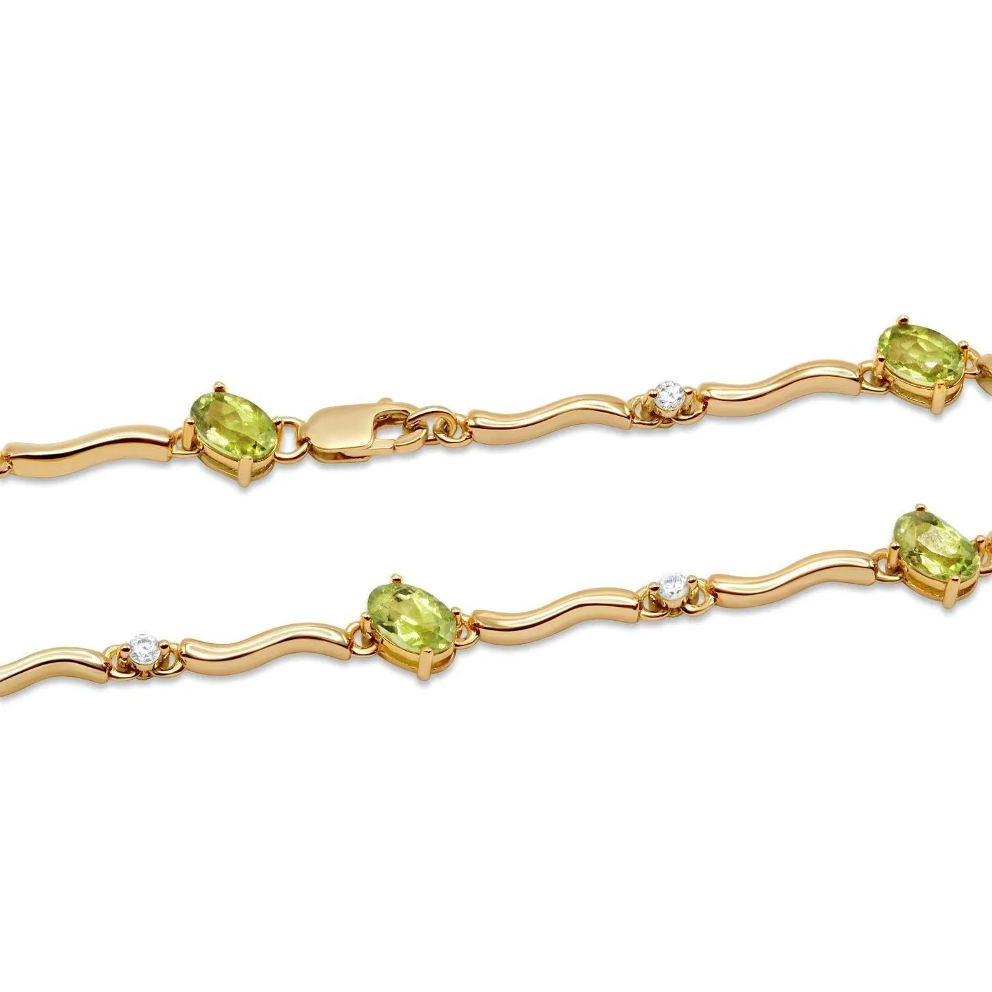 Peridot Rain Drop Tennis Bracelet