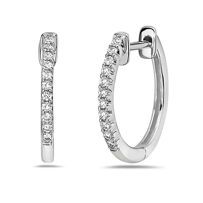 Petite Diamond Hinged Hoop Earrings