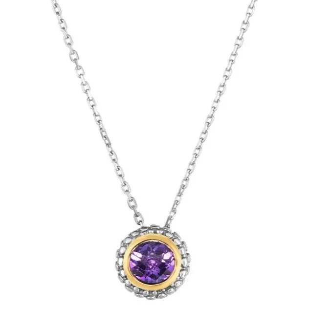 Phillip Gavriel Sterling Silver Amethyst Pendant