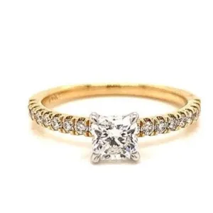 Radiant Pave Diamond Engagement Ring