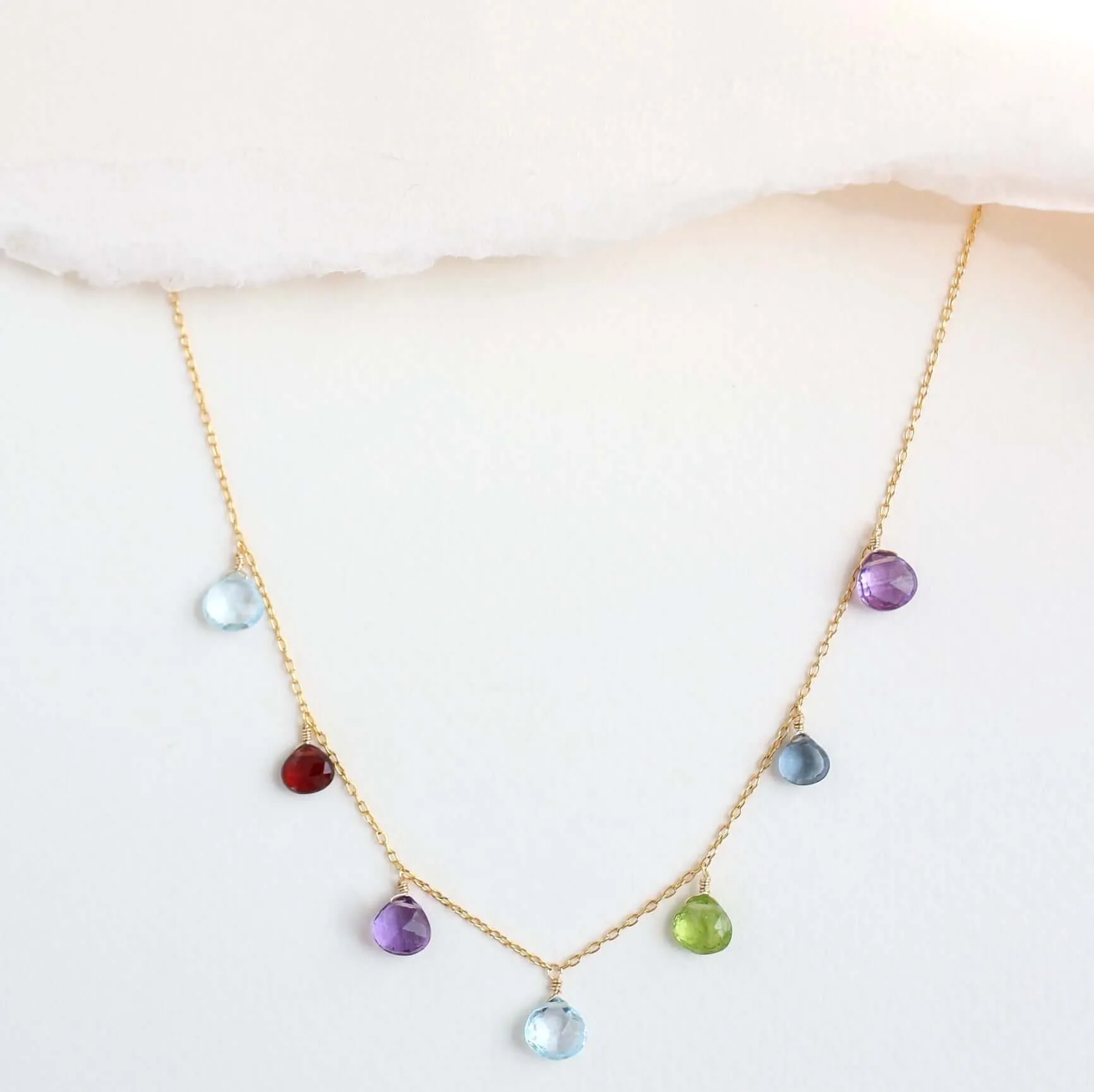 Rainbow Sparkler Necklace - Gold