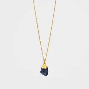 Raw Sapphire Pendant Necklace - Healing Crystal Jewellery | By Lunar James