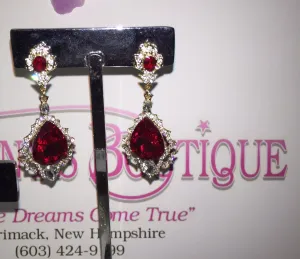 Red Chandelier Earrings