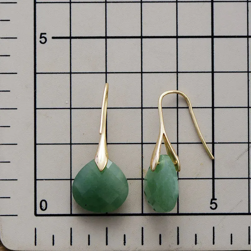 Ritzy Jasper Silver Drop Earrings