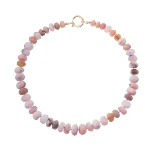 Rosa Pink Opal Necklace, Gold Vermeil