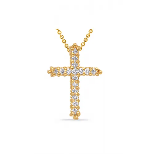 S Kashi & Sons Crosses Necklace P2572YG