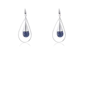 Sariyah Lapis Earrings,Sterling Silver